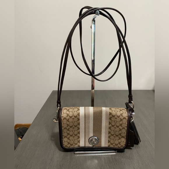 Coach Handbags - Coach Signature Cross Body Penny Stripe Bag 19919 NWOT